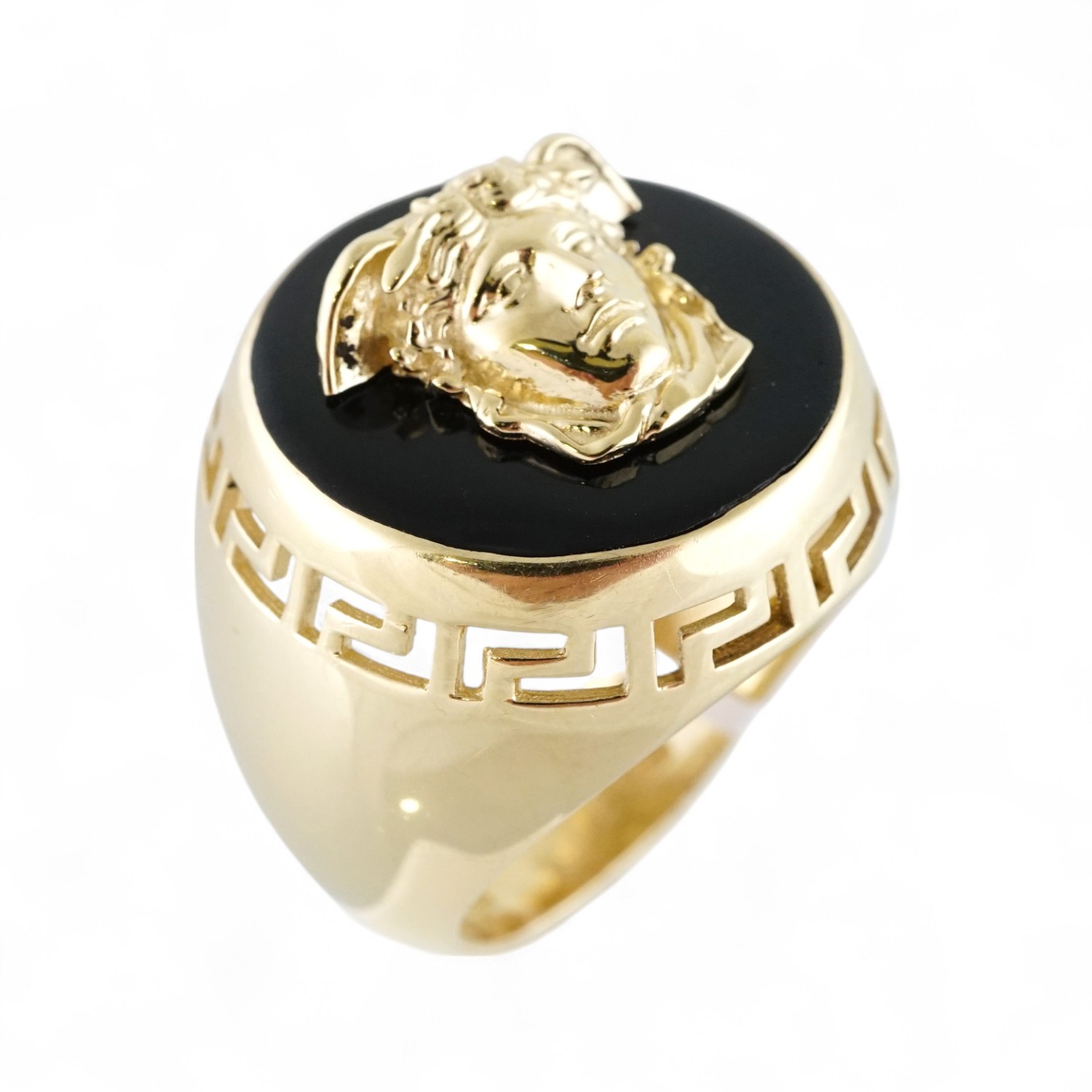 Anello Uomo Testa Medusa In Argento 925 Con Moissanite Bianca 0.70 Ct - Personalizzabile