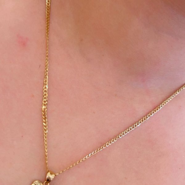 Cadena Corte Brillo con dije en 14k