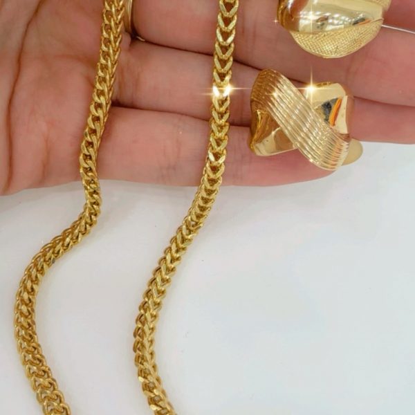 Cadena 10k anillos 10k