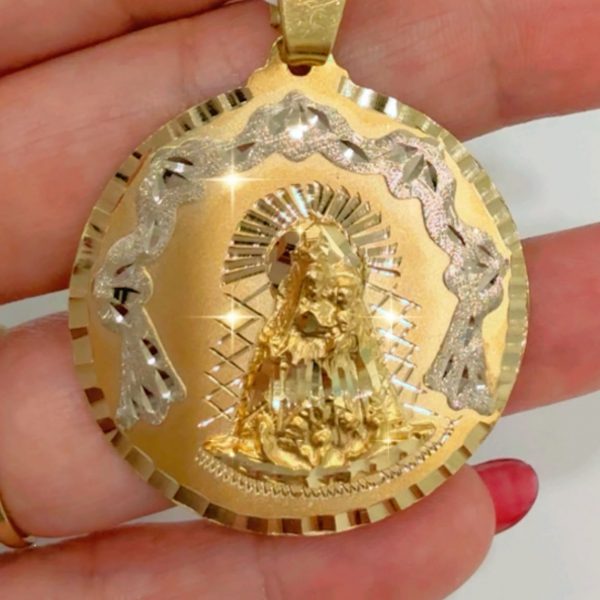 DIJE  DE LA VIRGEN DE LA CARIDAD DEL COBRE 14K