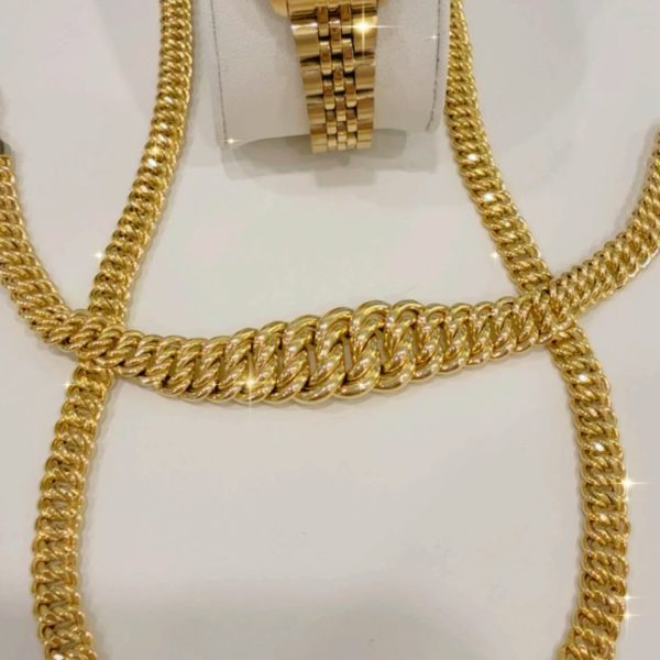 Set Corte Princesa Manilla y Gargantilla size 18 en 10k