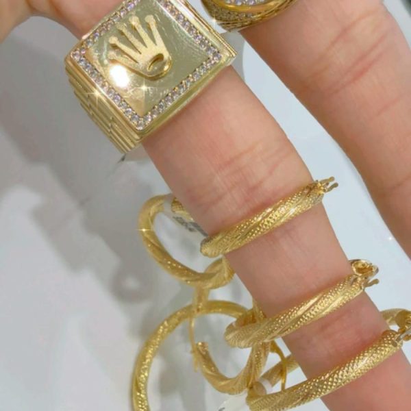 Duo de anillos de hombre 10k y trio de nevadas promo 10k